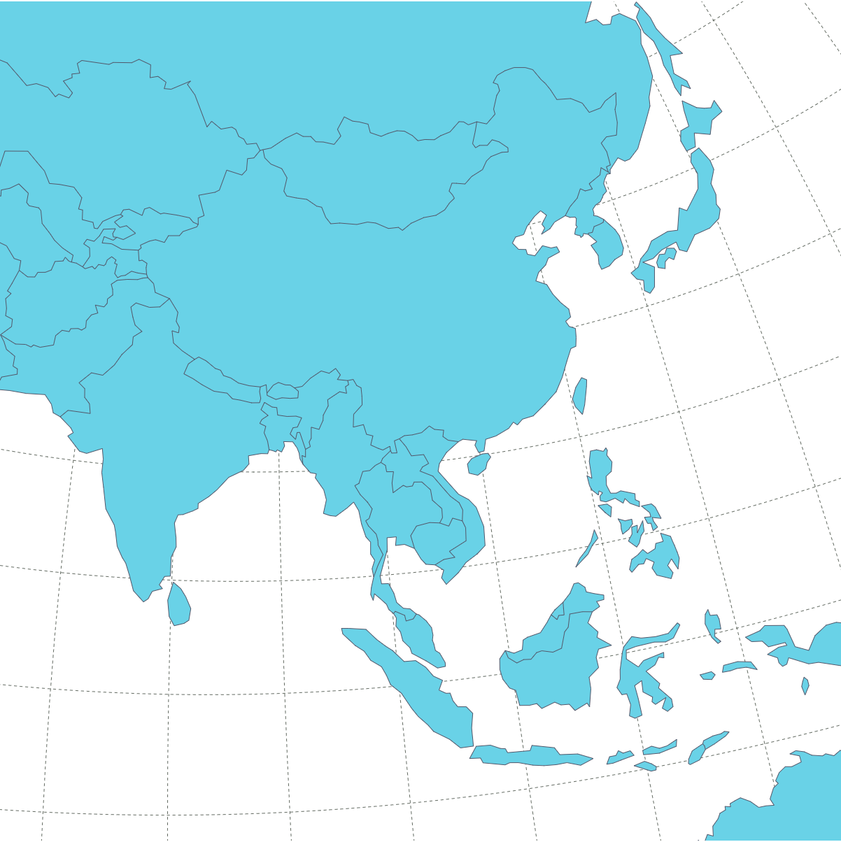 Asia (20+ areas)