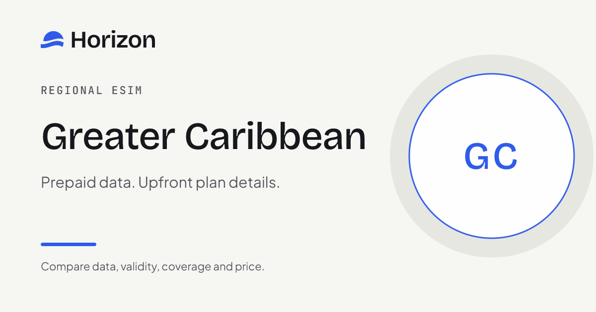 Greater Caribbean eSIM: 29 odredišta i usporedba cijena